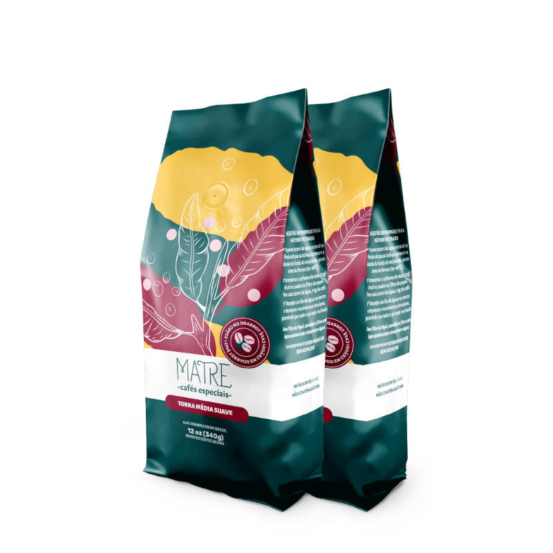 2 Pack Medium Light Roast Ground Coffee