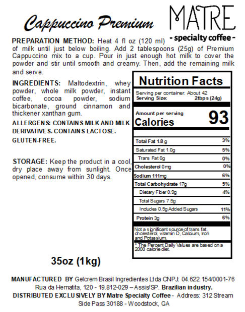 Matre Cappuccino Premium