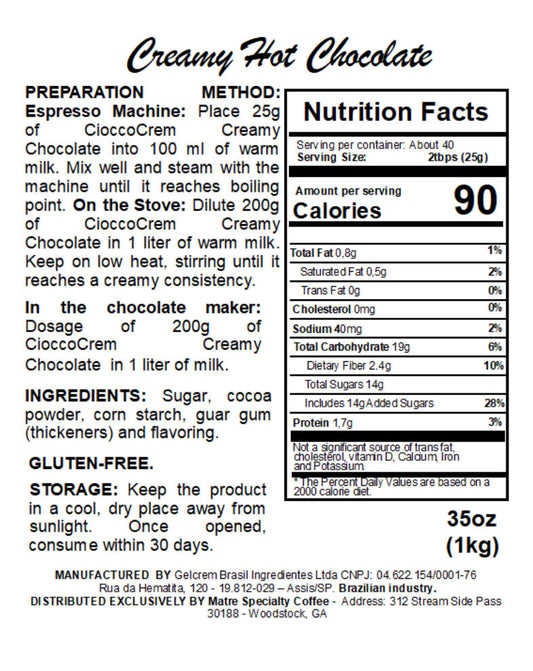 Matre Creamy Hot Chocolate